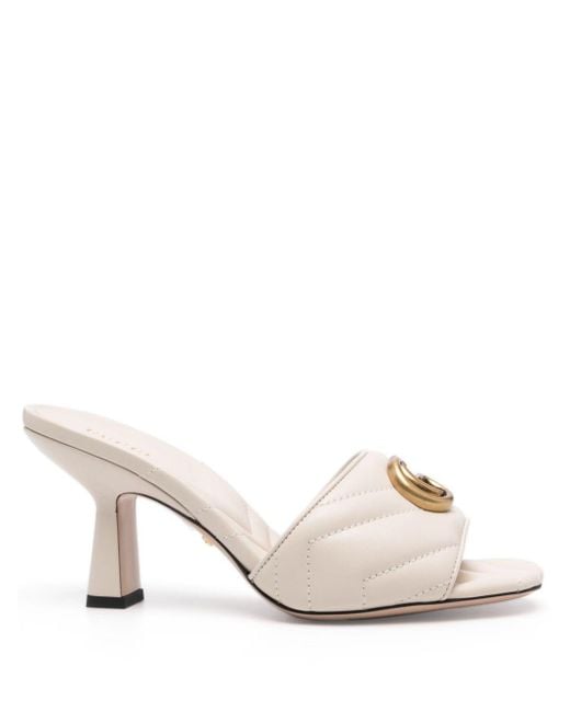 Gucci Natural GG Marmont Sandals