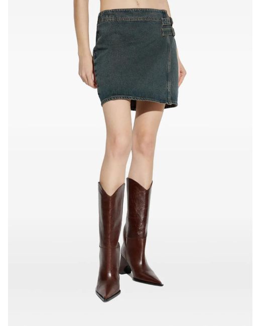 Samsøe & Samsøe Green Buckle Mini Skirt