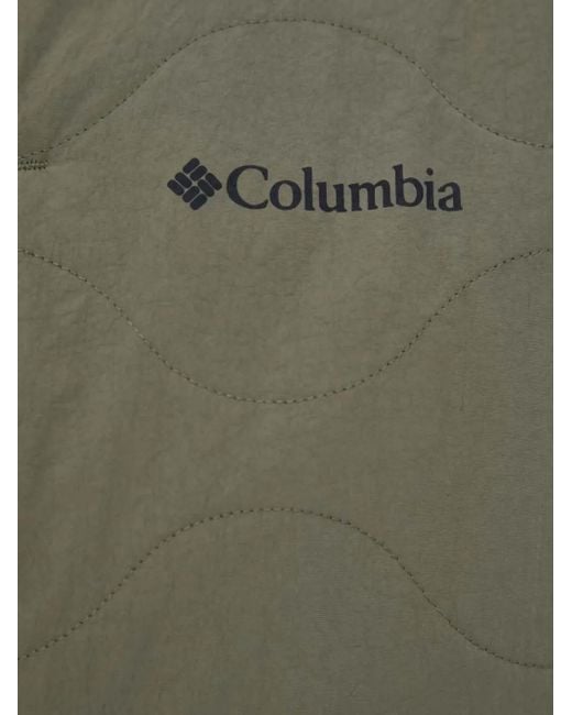 Columbia Green Quilted Zip-Up Padded Jacket for men