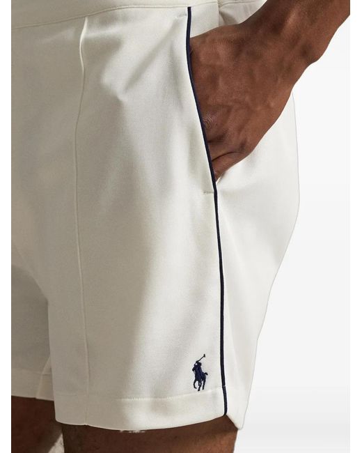 Polo Ralph Lauren White Knit Straight Shorts For for men