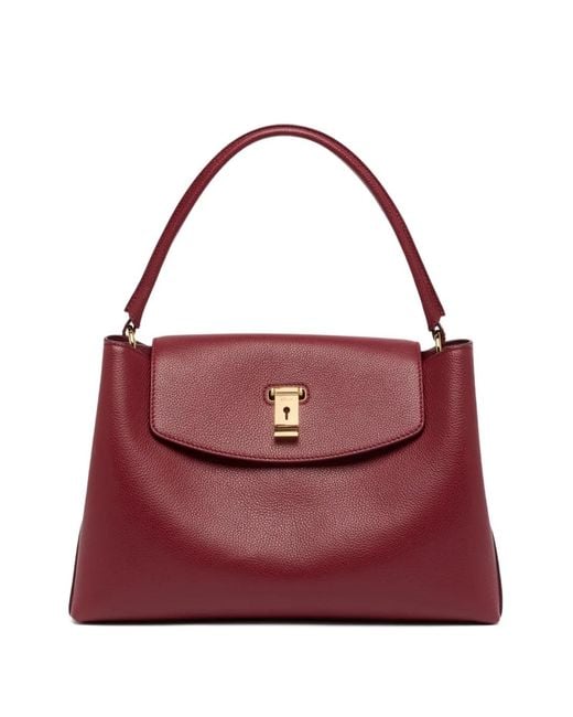 Bally Red Lock Me Handbag