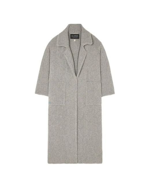 Alanui Gray Belted Coat