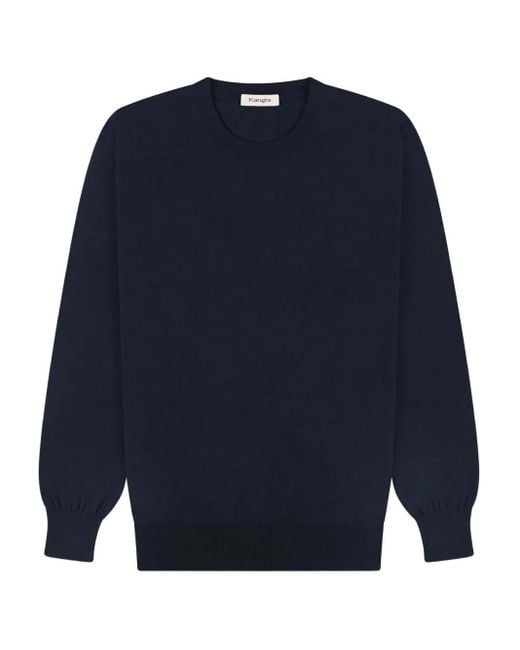 Kangra Blue Pull À Bords Côtelés for men