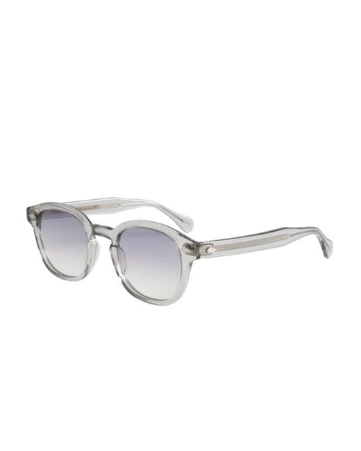 Moscot White Runde Lemtosh Sonnenbrille