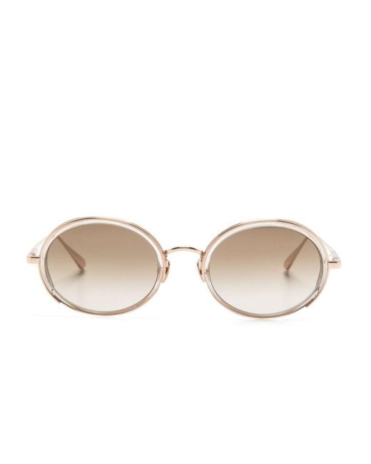 Linda Farrow Natural FinnSonnenbrille mit ovalem Gestell