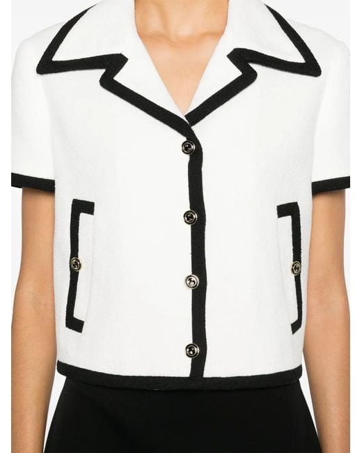 Gucci White Cotton Tweed Jacket, Ready-To-Wear