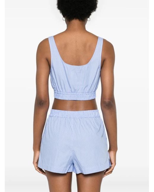 MODES GARMENTS Blue Gestreiftes Cropped-Top