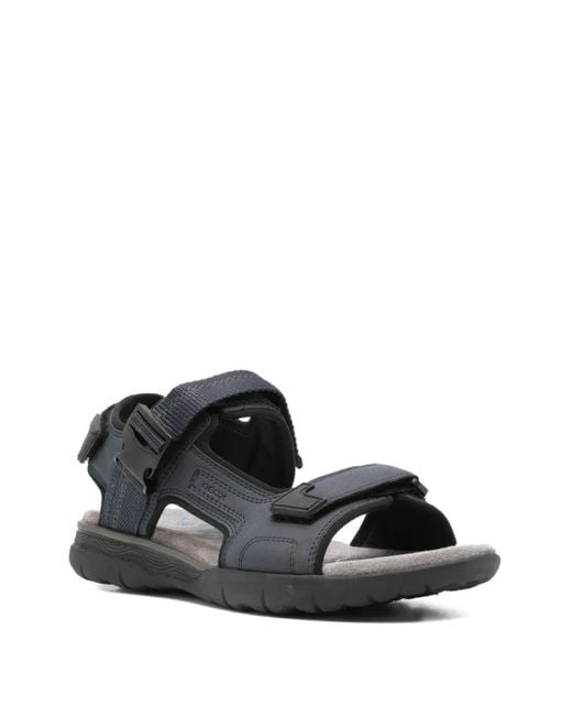 Geox Black Buckle-Strap Sandals for men