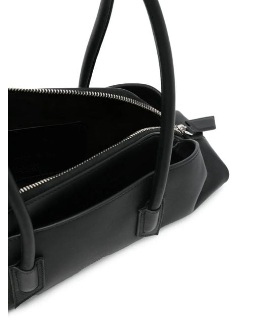 The Attico Black La Passeggiata Small Tote Bag