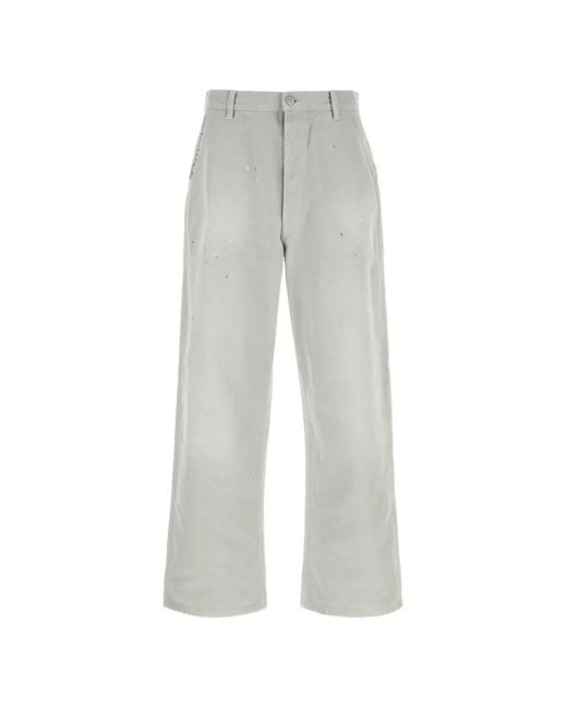 Maison Margiela Gray Paint-Splatter Trousers for men