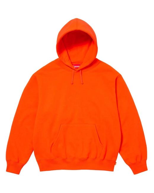 Supreme Orange Satin-Appliqué Hoodie for men