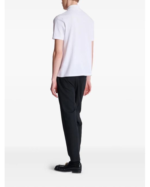 Polo Con Logo di Balmain in White da Uomo