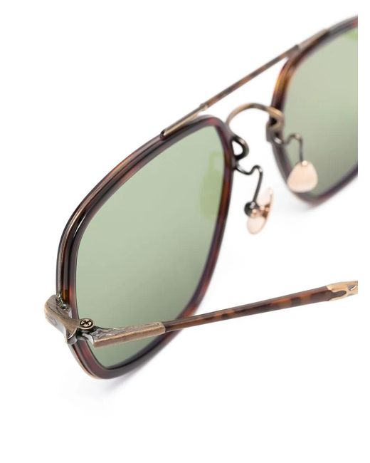 Matsuda Brown Tortoiseshell-Effect Pilot-Frame Sunglasses