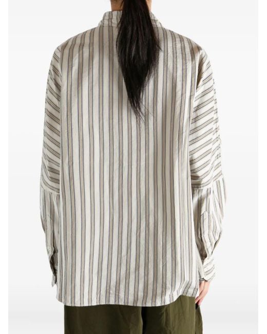 Casey Casey Gray Waga Striped Button-Down Shirt