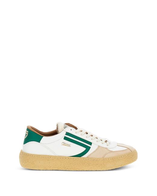 PURAAI Blue Stripe-Detail Lace-Up Sneakers for men