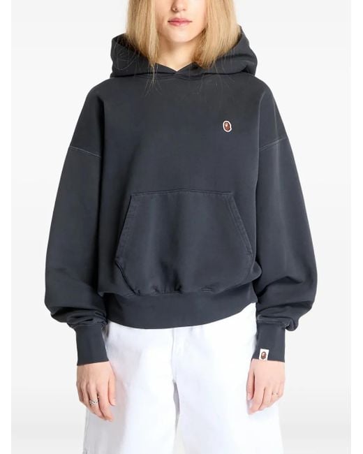 A Bathing Ape Black Pigment Dyed One Point Hoodie