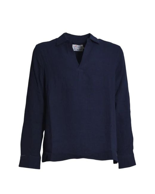 Mc2 Saint Barth Blue T-Shirt À Manches Longues for men