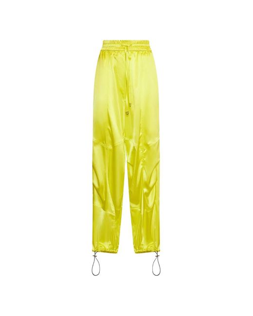 John Richmond Yellow Drawstring Panelled Track Pants