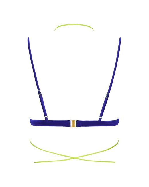 Maison Close Blue Glow Triangle Bikini Top