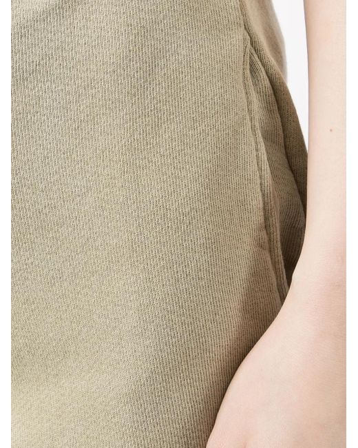 Cotton Citizen Natural Faded Raw-Cut Track Shorts