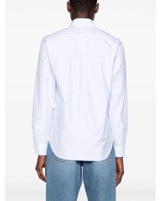 Chemise en coton à motif renard Maison Kitsuné pour homme en coloris White
