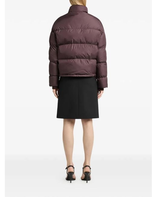Courreges Brown Cropped Puffer Jacket
