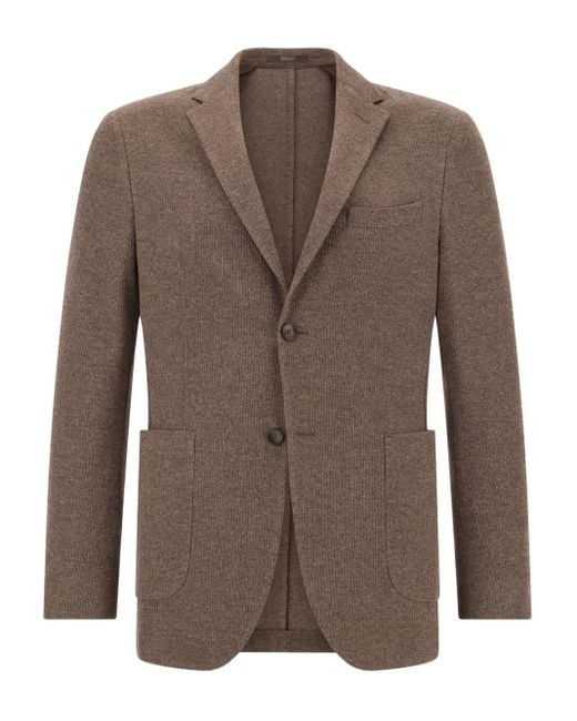 Blazer Testurizzato di Boggi in Brown da Uomo