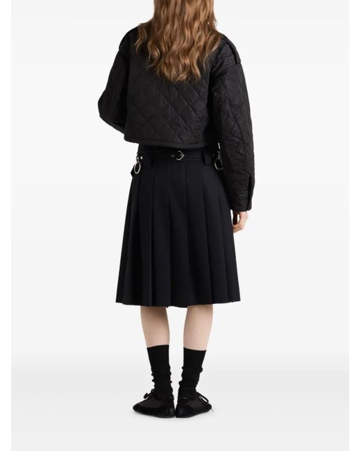 Prada Black Re-Nylon Lightweight Bomber Jacket