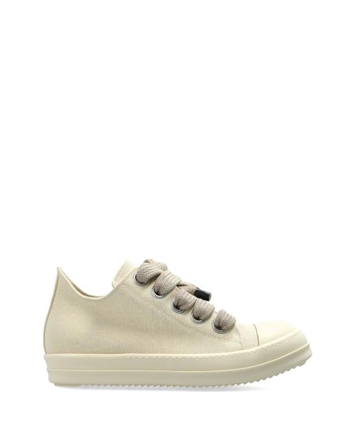 Rick Owens White Overdyed Denim Jumbo Sneakers for men