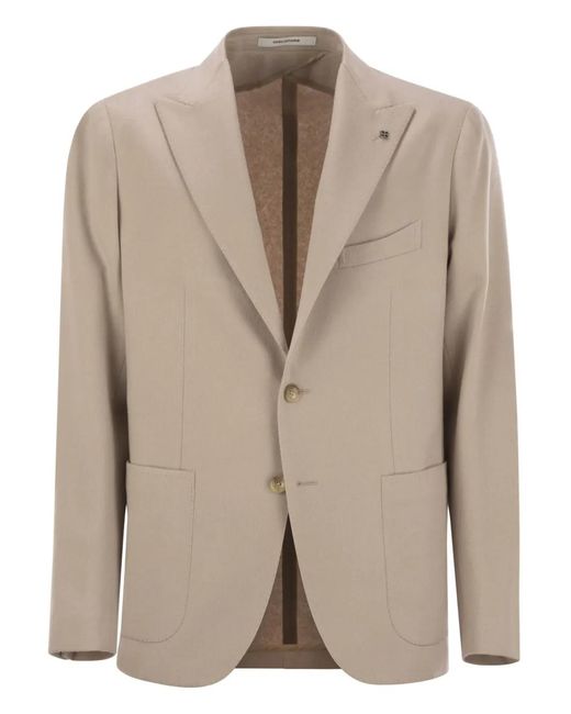 Tagliatore Natural Patch-Pocket Two-Button Jacket for men