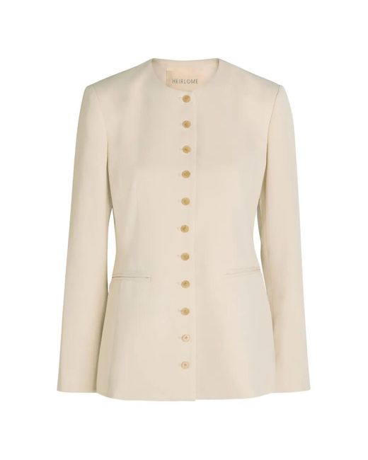 Heirlome Natural Catalina Button Front Jacket