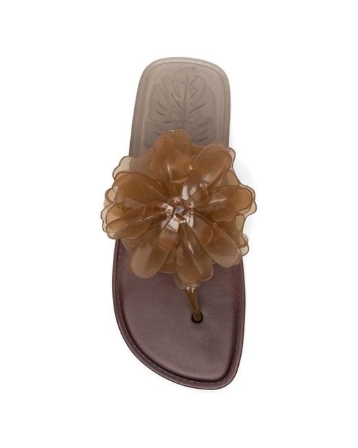 Farm Rio White Flower Flat Sandals