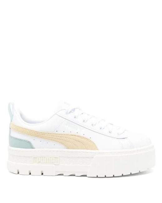 PUMA White Mayze Sneakers