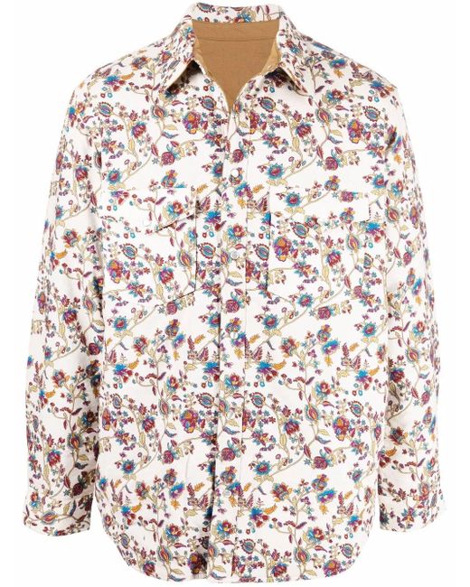 Isabel Marant Multicolor Floral-Print Cotton Shirt Jacket for men