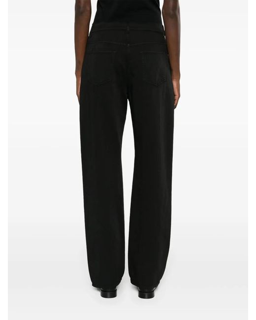 The Row Black Borjis Jean In Cotton And Linen