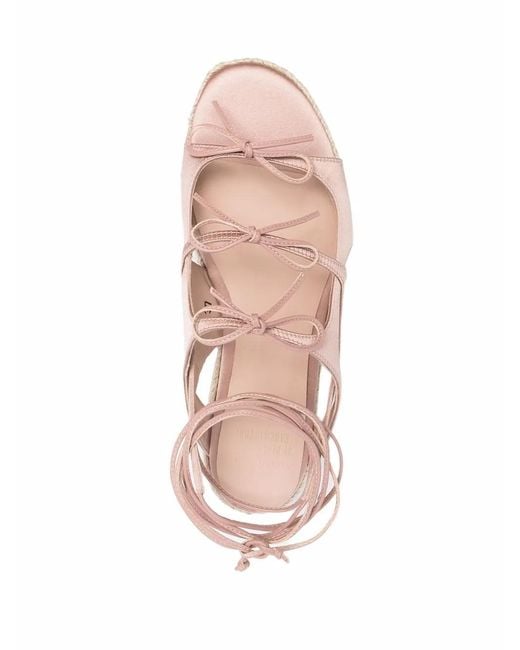 Scarosso Pink Paula Multi-Tie Espadrille Sandals