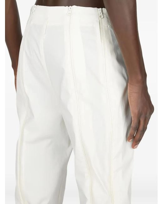 Pantaloni Con Zip di Post Archive Faction PAF in White da Uomo
