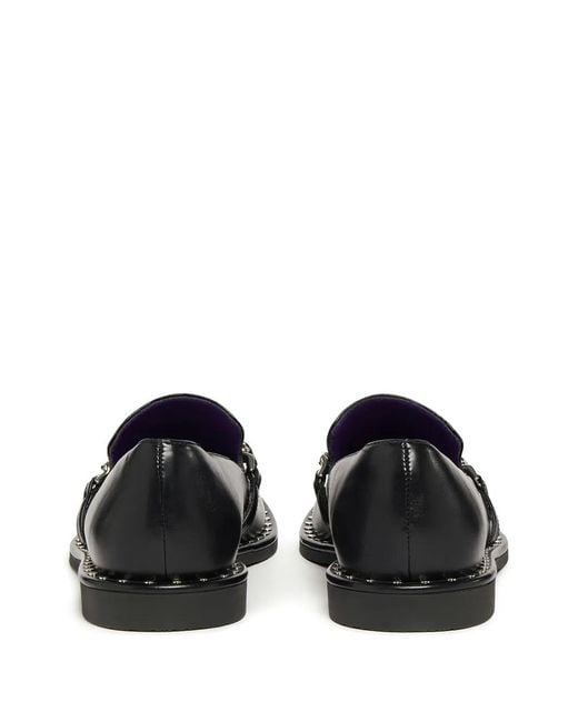 Stella McCartney Black Falabella Chain-Embellished Loafers