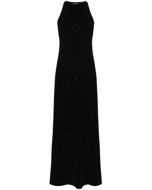 Fabiana Filippi Black Round-neck Sleeveless Dress