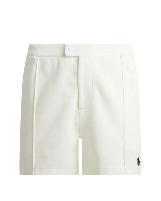 Polo Ralph Lauren White Knit Straight Shorts For for men