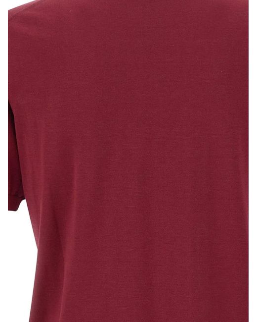 Kangra Red Short-Sleeve Ribbed T-Shirt for men