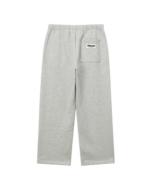 Chocoolate Gray Logo-Patch Track Pants for men