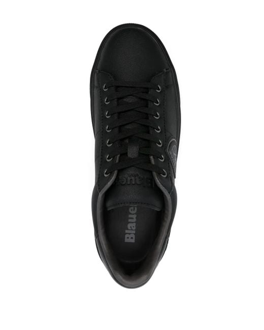 Blauer Lea Buck Sneakers in Black für Herren