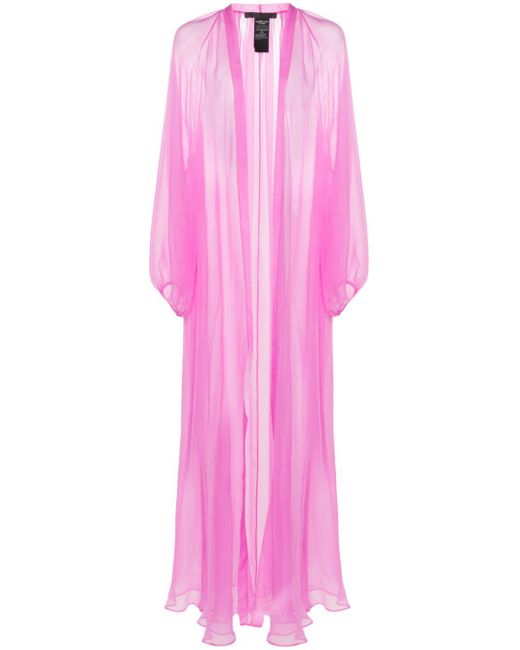 Max Mara Pink Medicea Chiffon Long Coat