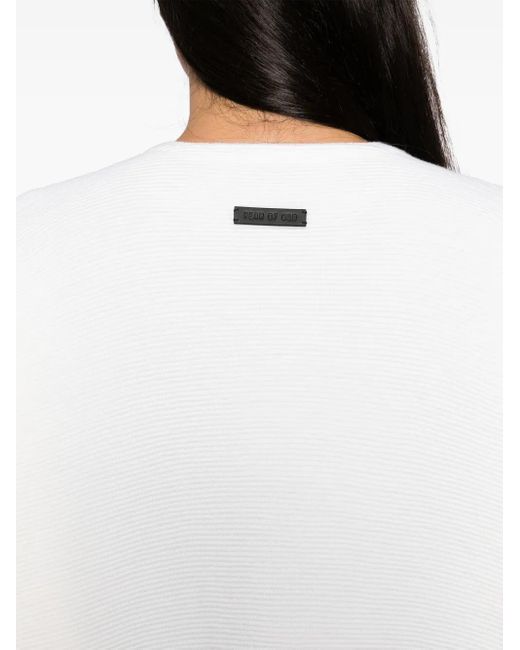 Fear Of God White Ottoman Straight Neck Jumper for men