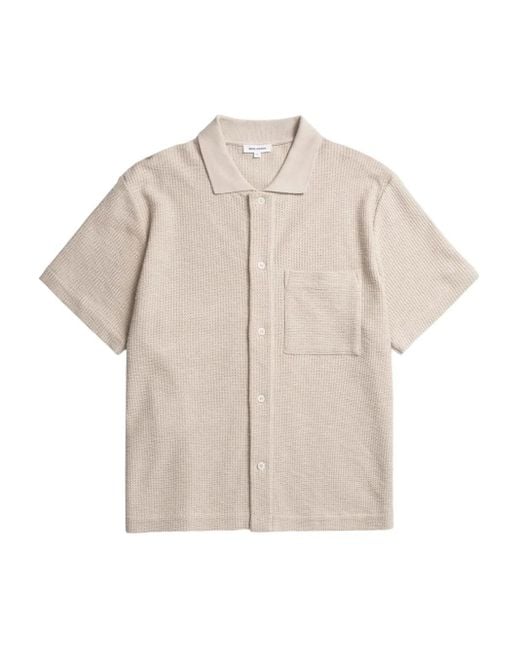 Norse Projects Natural Waffle-Textured Shirt for men