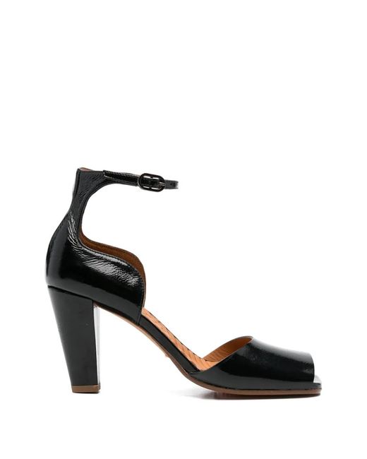 Chie Mihara Black Lusala Open-Toe Ankle-Strap Sandals