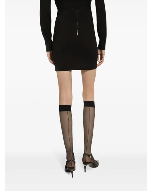 Dolce & Gabbana Black Viscose Mini Skirt