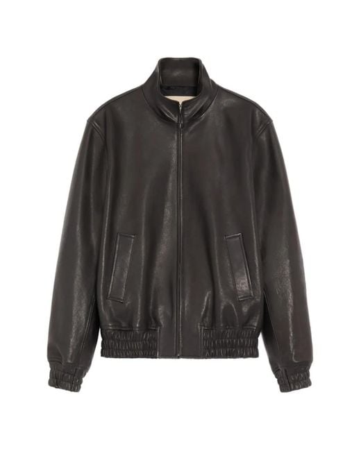 Valentino Garavani Black Leather Jacket for men