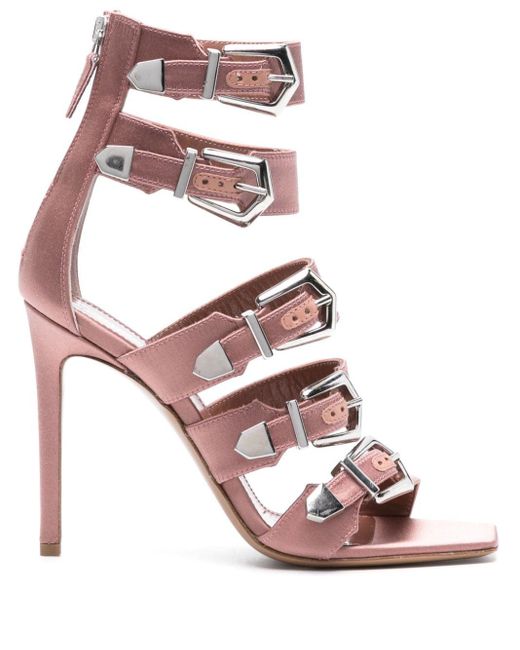 Paris Texas Pink Ursula 105mm Buckled Sandals
